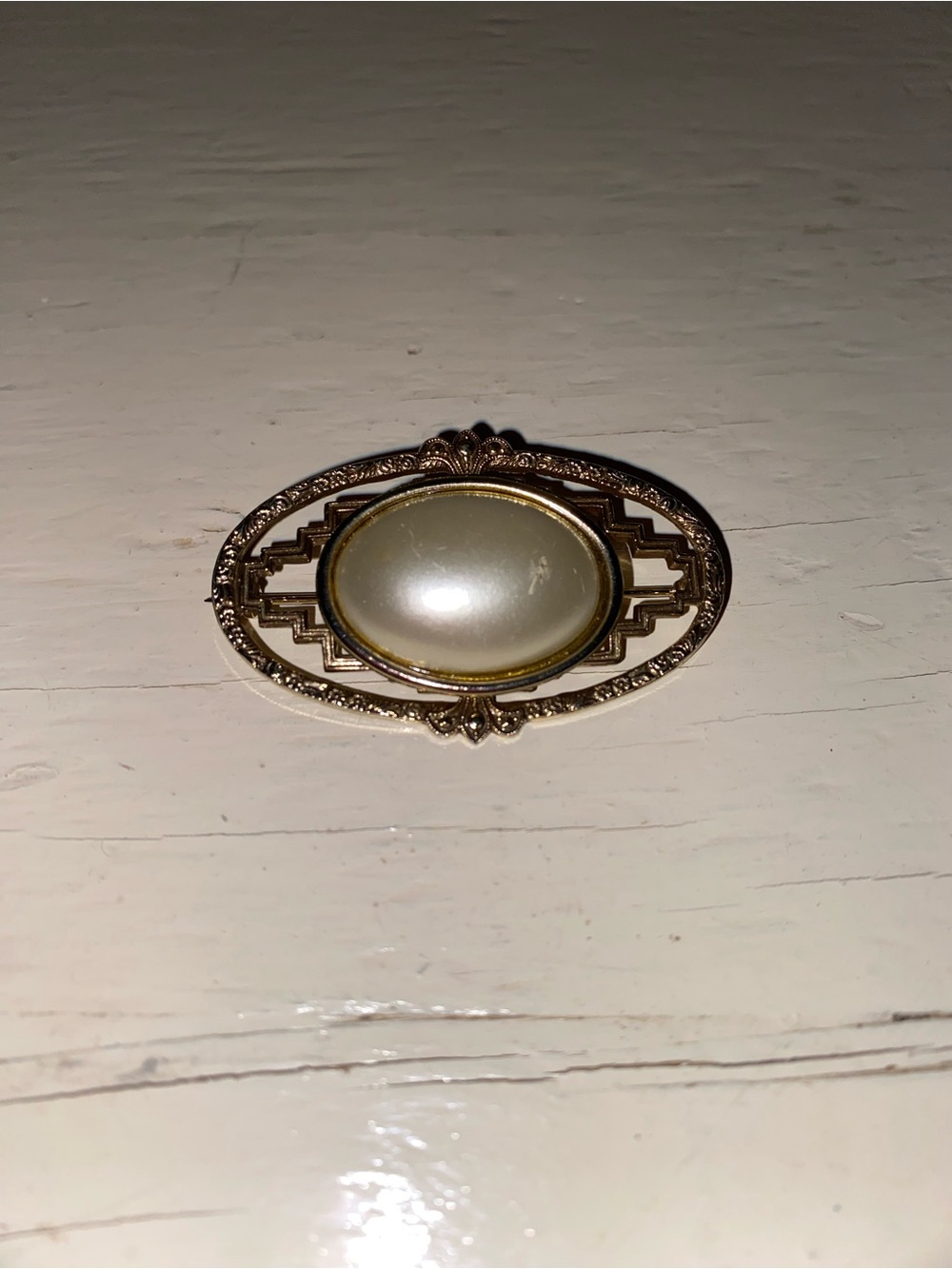 Vintage Faux Pearl Brooch